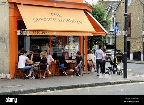 People Eating Outside The Spence Bakery Stoke Newington Church Street