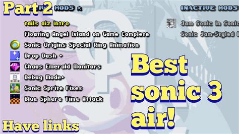 Best Sonic 3 Air Part 2 Sonic 3 Air Mods Youtube