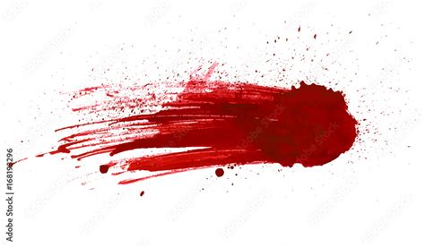 Blood Splatter Painted Vector Isolated On White For Design Red