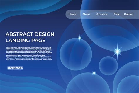 blue landing page template design. 3358105 Vector Art at Vecteezy