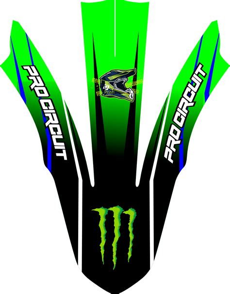 Kit Adesivos Graficos Kawasaki Motocross Print Gráficos