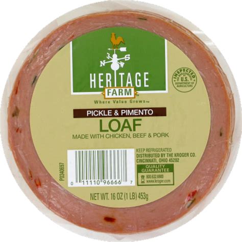 Heritage Farm Pickle Pimento Loaf Oz Kroger