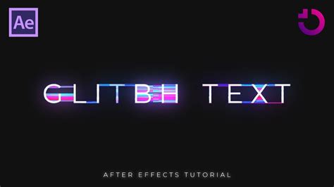 Glitch Text Animation Tutorial For After Effects Glitch Text Text