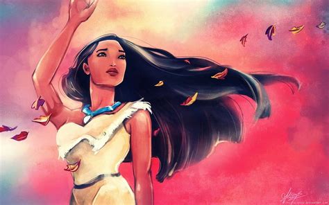 Pocahontas Princess Disney Cartoon Painting HD Wallpaper Peakpx