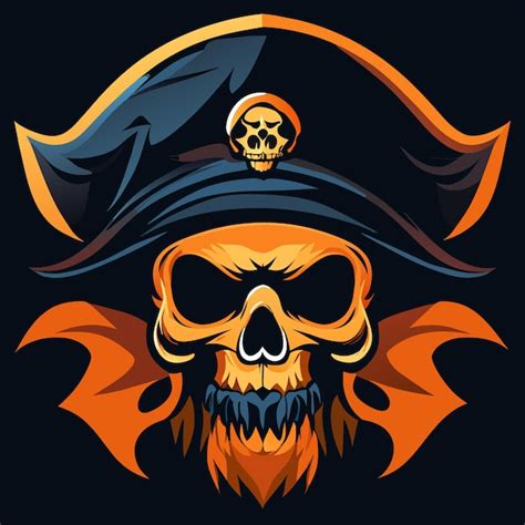 Conceito De Caveira Pirata Para Estampas De Camisetas Vetor Premium