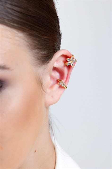 Aurrarİ Kadın Gold 2li Kelebek And Lotus Earcuff Küpe Seti Fiyatı