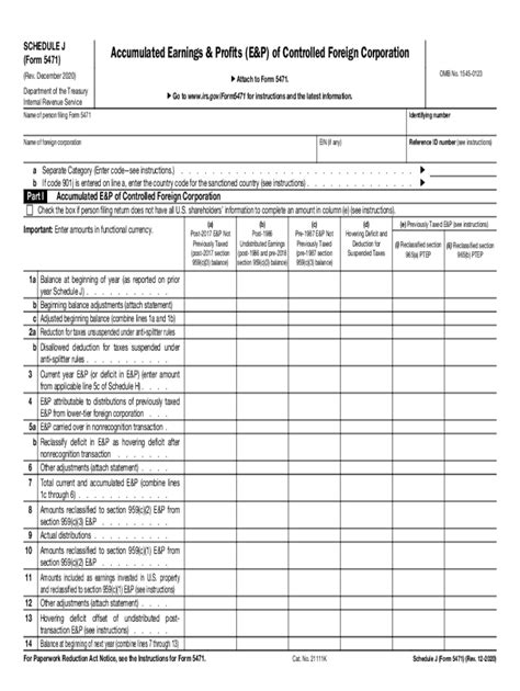 Form 5471 Worksheet A