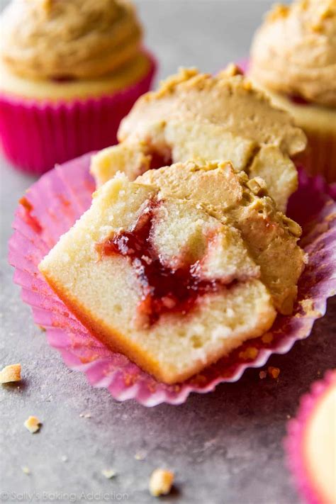 Peanut Butter Jelly Cupcakes Sally S Baking Addiction