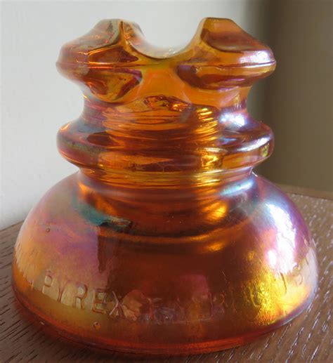 Corningware Pyrex 662 Marigold Carnival Glass Insulator