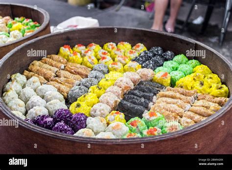 Dim Sun Dimsun Colorful Dumplings In Street Food Pot In Kuala Lumpur