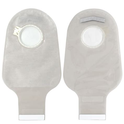 Two Pieces Stoma Bags Grey KC50 Flange Roll Up Closure Medical Grade