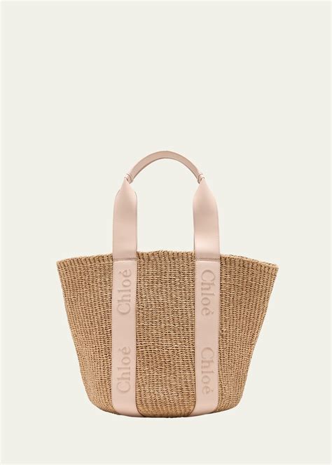 Chloé X Mifuko Logo Basket Tote Bag In Natural Lyst