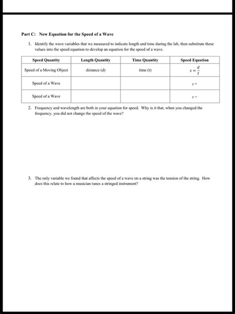 Phet Wave On A String Worksheet » Judithcahen Answer Key For Practice Test