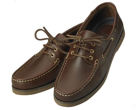 Zapato Nautico Crew Cuero Marron Xm Yatching Equipo Personal