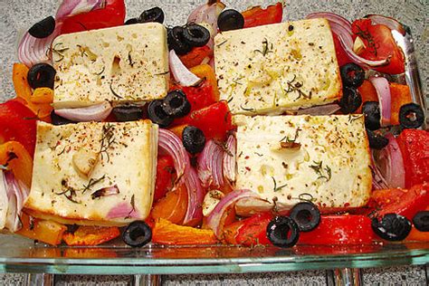 Feta Gebacken Mit Tomaten Und Oliven Von Dodith Chefkoch