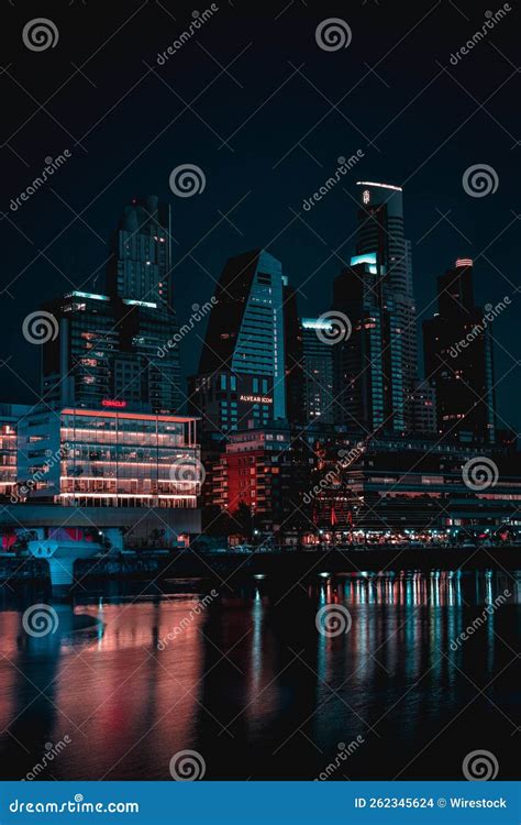 Puerto Madero at Night in Buenos Aire Editorial Stock Image - Image of ...