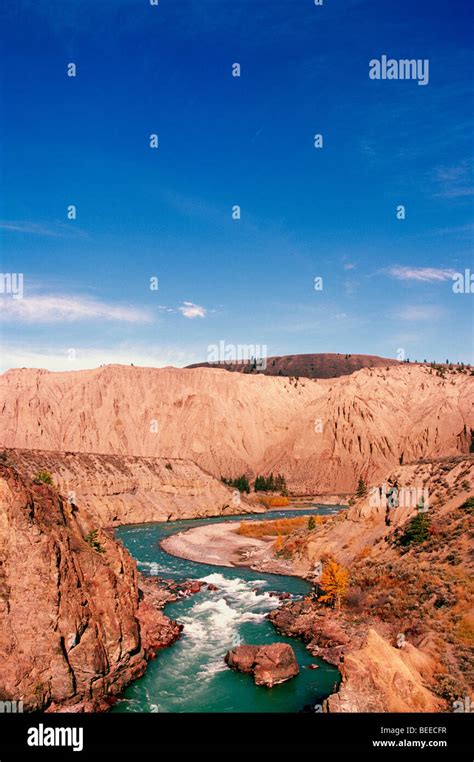 Chilcotin River flowing through Farwell Canyon, Cariboo Chilcotin ...