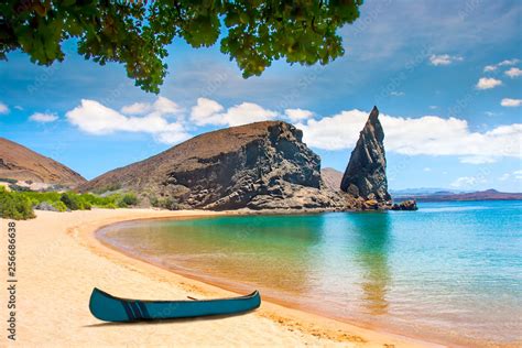 Galapagos Islands. Ecuador. Bartolome Island. Pinnacle Rock. Rocks in ...