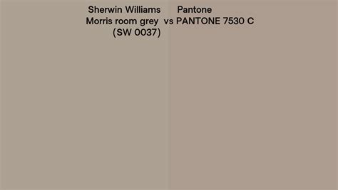 Sherwin Williams Morris Room Grey SW 0037 Vs Pantone 7530 C Side By