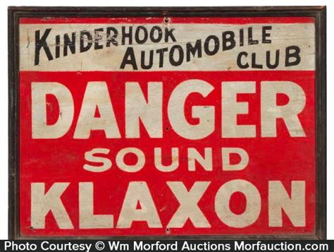 Klaxon Automobile Horns Sign • Antique Advertising