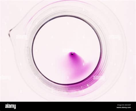 Diffusion Purple Cloud Of Potassium Permanganate Diffusing Outwards As