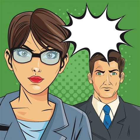 Premium Vector | Woman and man pop art comic design