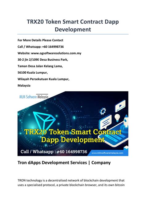 PPT TRX20 Token Smart Contract Dapp Development PowerPoint