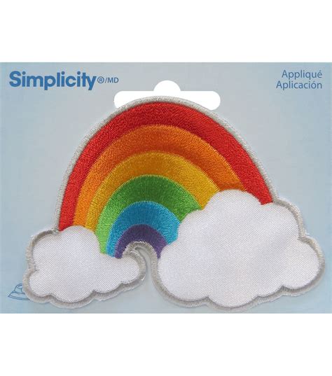 Simplicity Embroidered Iron On Applique Rainbow Joann Iron On