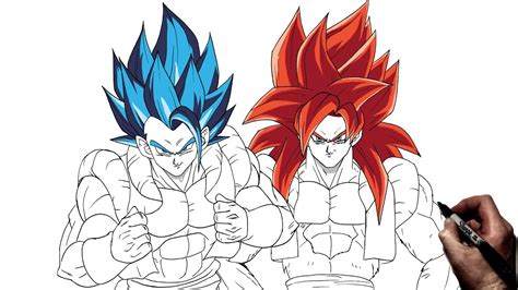 Gogeta Super Saiyan 4 Drawing