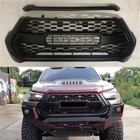 Parrilla Toyota Hilux 2021 2022 Con Leds Ambar Meses Sin Intereses