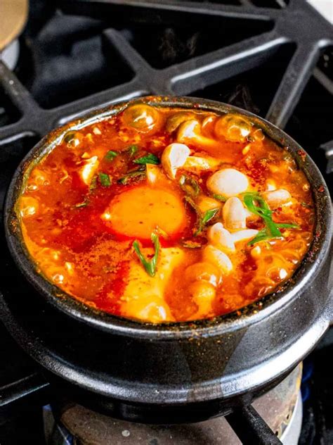 Soondubu Jjigae | Spicy Korean Soft Tofu Soup - Drive Me Hungry