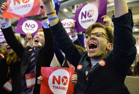 Scotland Independence Results Reaction To The No Vote In Pictures