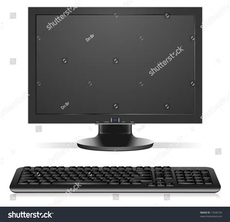 Desktop Computer Monitor And Keyboard Stock Photo 17646103 Shutterstock