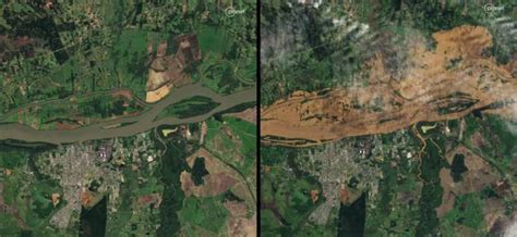 Impressionante Antes E Depois Das Inundações Em Fotos De Satélite No Rs