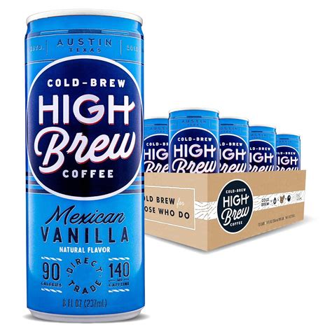 Amazon.com: High Brew Coffee, Cold Brew Coffee, Mexican Vanilla, 8 FL