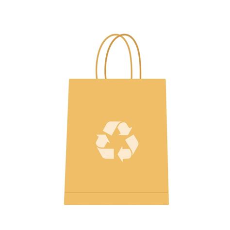 Bolsa de cartón de reciclaje Vector Premium