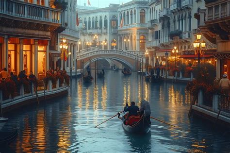 Premium Photo Photo Of Couples Taking A Romantic Gondola Ride In A