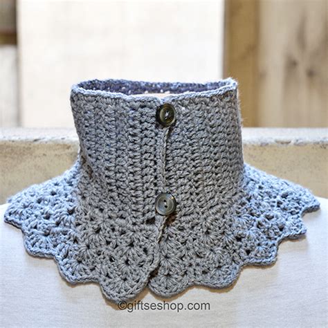 Crochet Cowl Pattern Neck Warmer With Buttons No99 Ts Shop