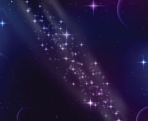 Milky Way In The Night Sky With Stars Vector Art & Graphics