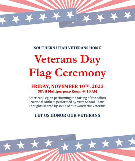 SUVH Veterans Day Flag Ceremony 2023, Southern Utah Veterans Home-Ivins, 10 November 2023 ...