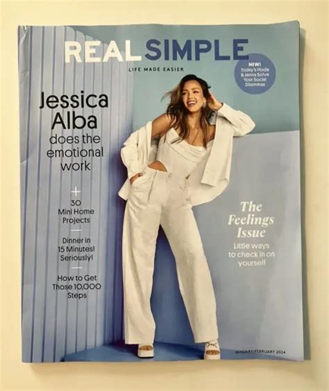 Real Simple Magazine Januar Februar Jessica Alba The Feelings