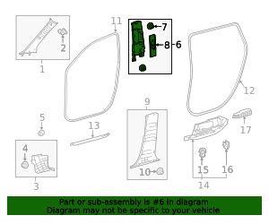 E B Door Pillar Post Trim Set Toyota Highlander