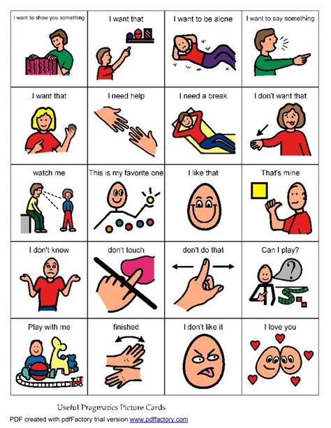 Printable Deaf Communication Cards