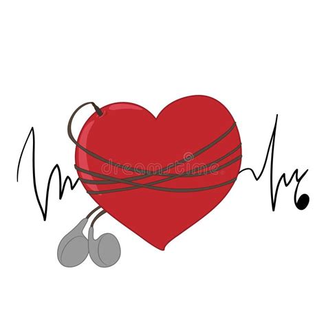 Heart With Headphones Stock Vector Illustration Of Design 22739613