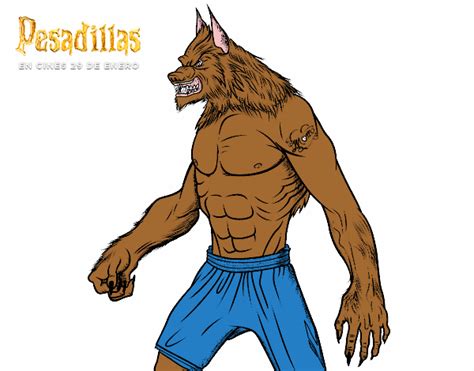 Dibujo De El Hombre Lobo Pintado Por En Dibujos Net El D A A