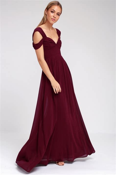 Burgundy Dress Maxi Dress Bridesmaid Dress Lulus