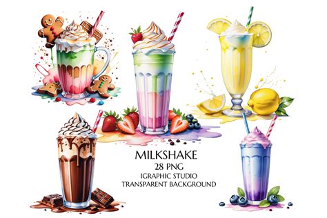 Milkshake Clipart Food Clipart Graphic By Igraphic Studio Creative