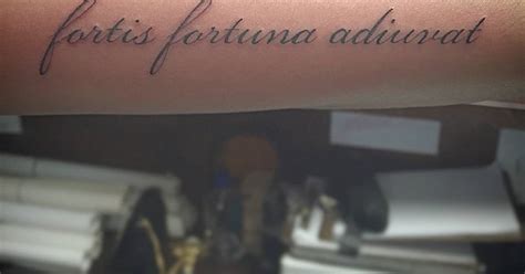 Latin Phrase Fortis Fortuna Adiuvat Tattoo Which