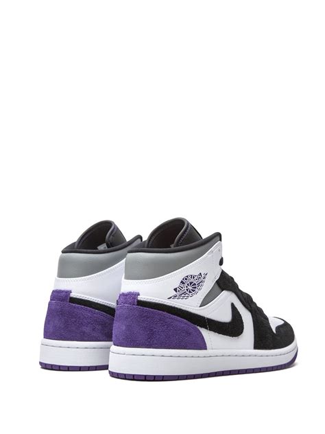 Jordan Air Jordan 1 Mid Se Court Purple Suede Sneakers White Farfetch