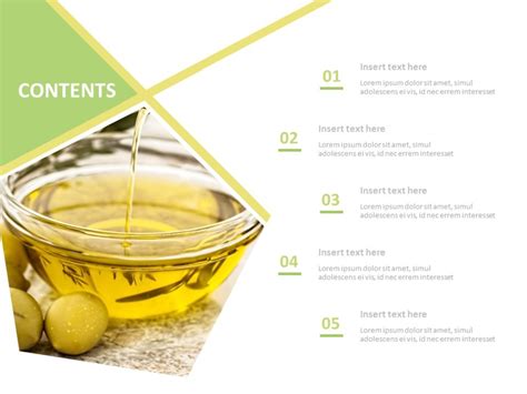 Free Powerpoint Template Olive Oil